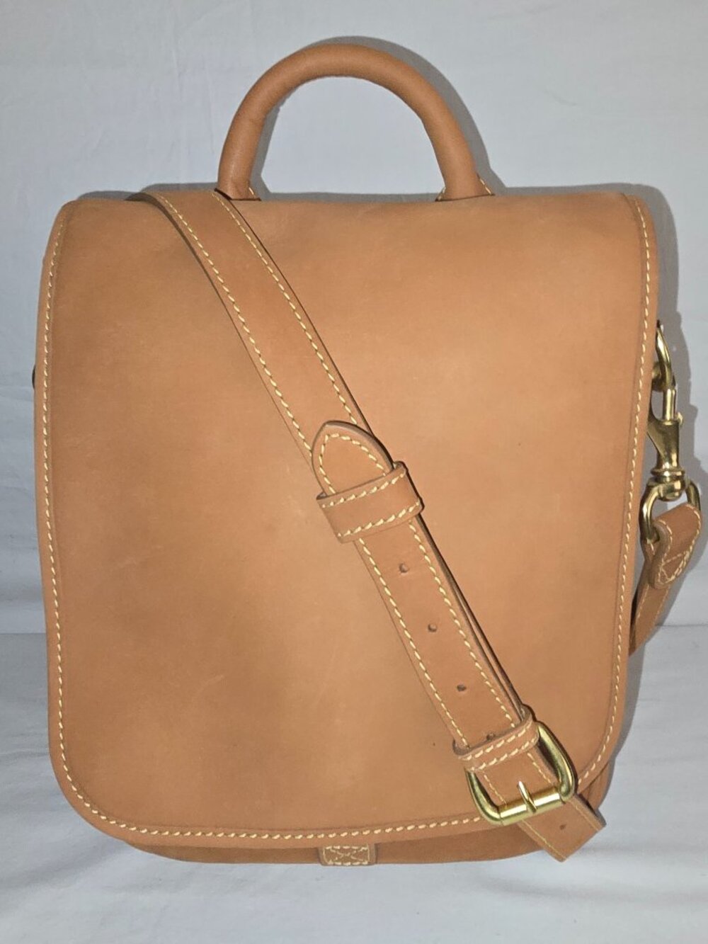 Vtg Mulholland Lariat Leather Convertible Top Handle Crossbody Messenger